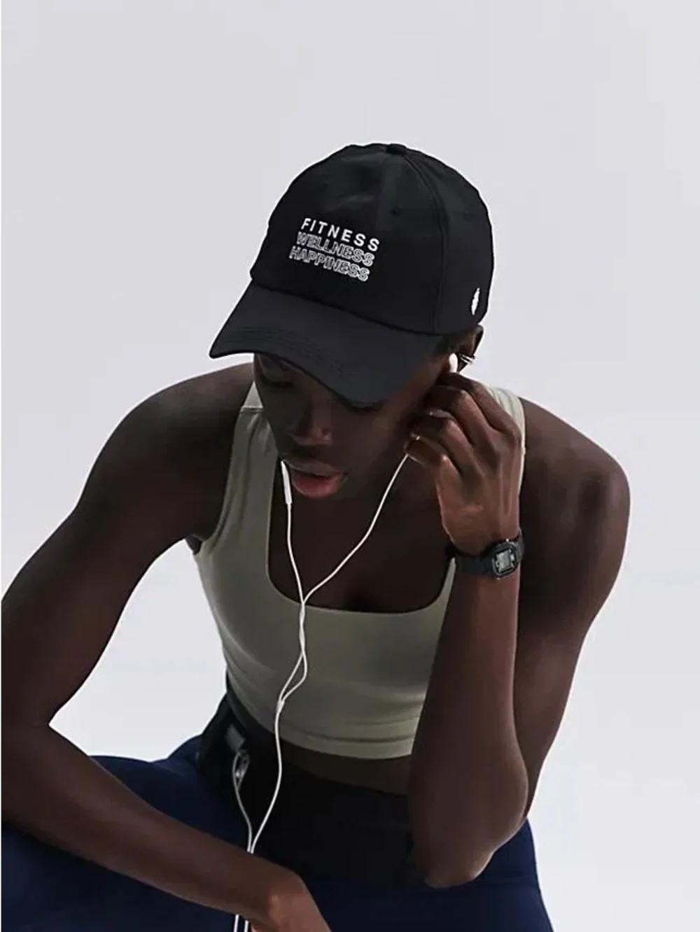 Free People Movement Triple Threat Baseball Hat Lightweight Black NWOT